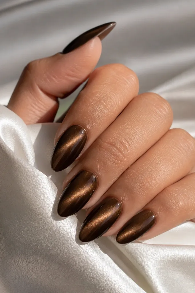 Cheap Brown Cat Eye Nails