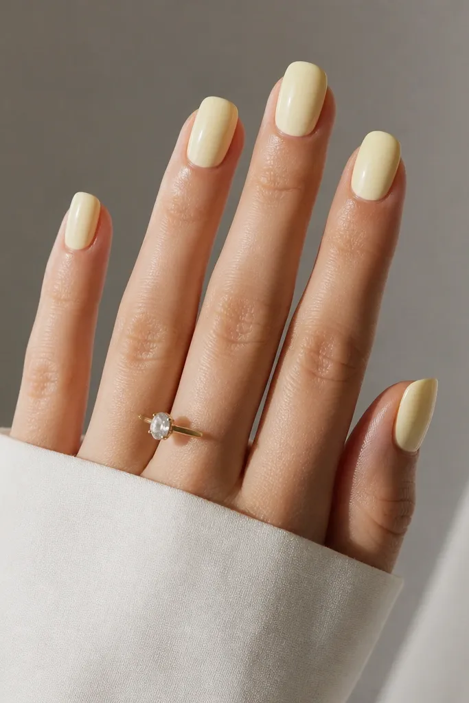 Light Yellow Nails Pastel Looks