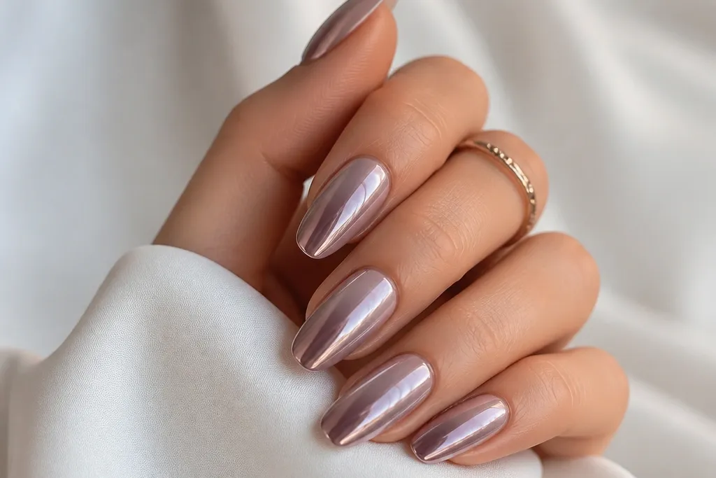 Luxe Ombre Chrome Nails for a High-End Look
