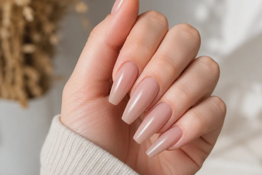 Removable nails acrylic coffin for renters
