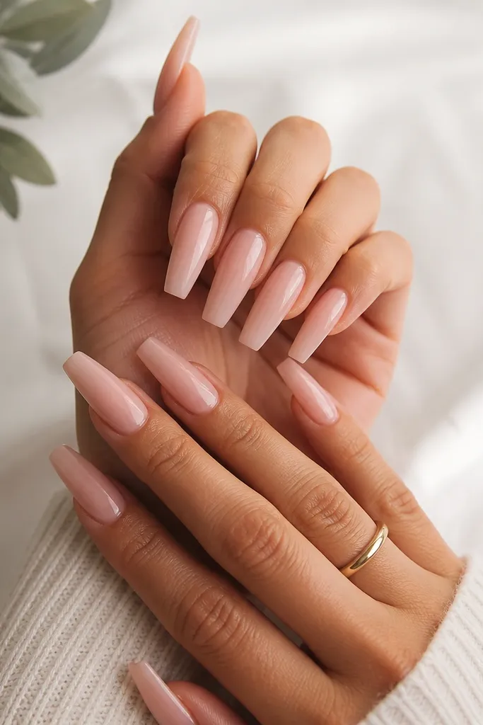 Removable nails acrylic coffin for renters
