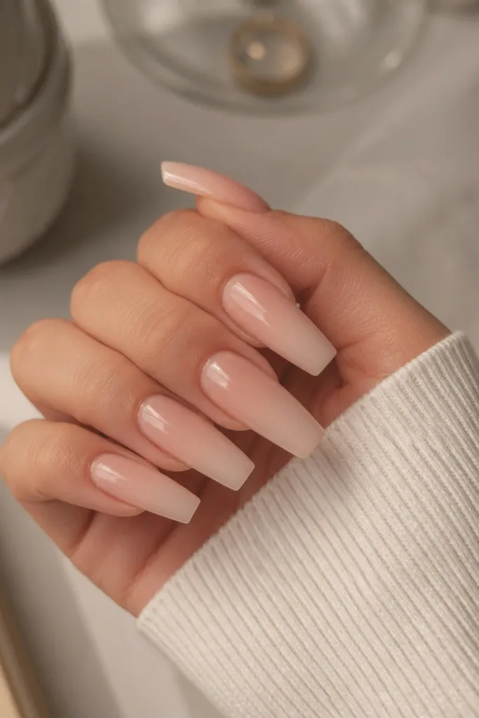 Small-space friendly nails acrylic coffin