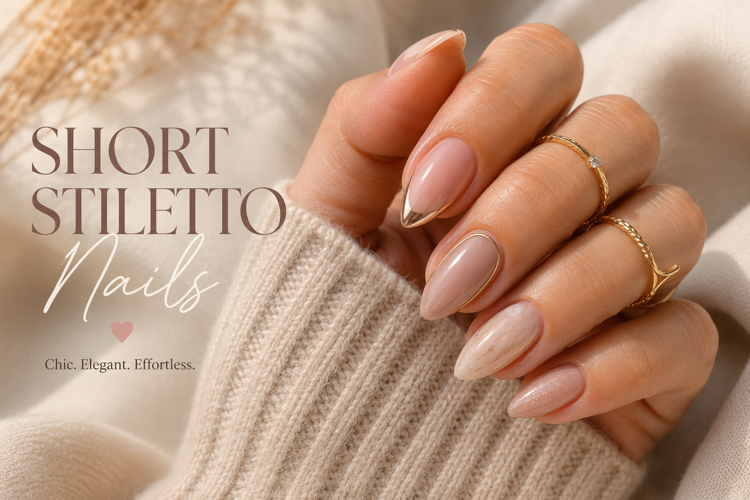Removable short stiletto nails no drill