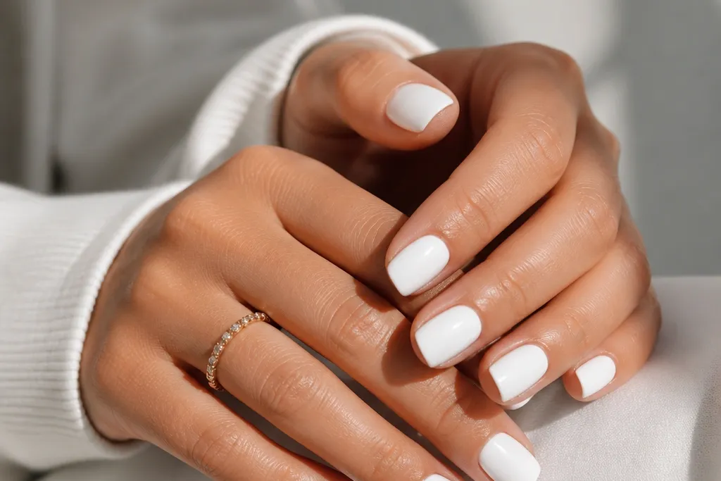 20 white short acrylic nails that always slay