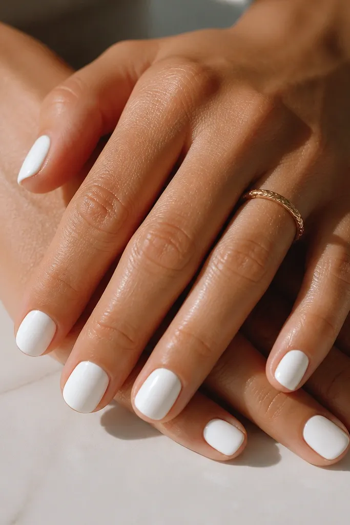 20 white short acrylic nails that always slay